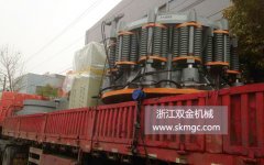 浙江雙金機械兩臺SJ1400圓錐機，兩