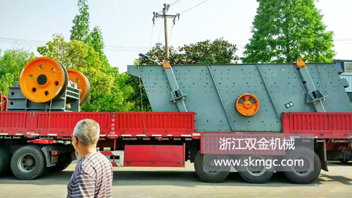 浙江雙金機械顎式破碎機，圓振動篩